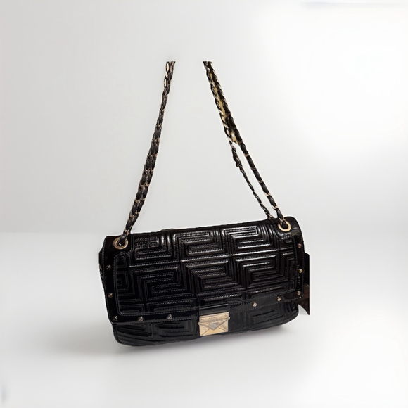 Gianni Versace Quilted Patent Leather Shoulder Bag - Picture 3 of 16